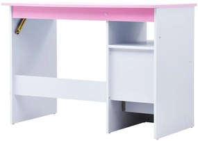 Secretária/estirador desenho para crianças rosa e branco