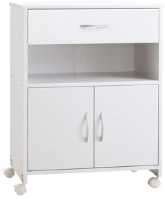 Vinsetto Armário para Impressora com Rodas e Gaveta 60x39x80cm Branco