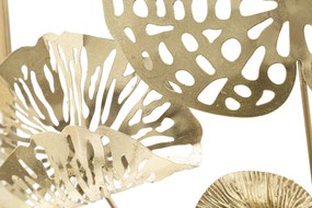 PAINEL DE PAREDE DE FERRO FLORES DOURADAS CM 50X5X50 MULTICOLORIDO