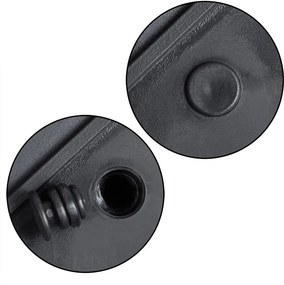 Pote com 4 vaso de flores em polyrattan 95 x 27 x 60 cm Preto