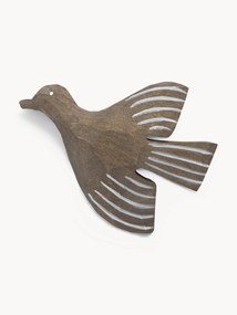 Cabide de parede em madeira de álamo artesanal Lola Bird