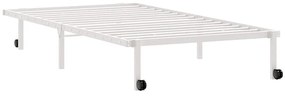 Estrutura de cama sem colchão Dobrável 100x190 cm aço branco