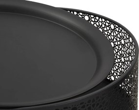 MESA DE CENTRO Ø 40X65 CM DOURADA E PRETA