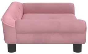 Cama para cães 70x48x22 cm veludo rosa