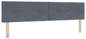 Cama Box com Colchão vidaXL Cinza Escuro 200x200 cm em Veludo