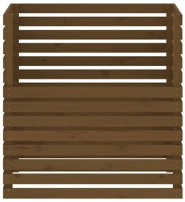 Caixote de compostagem 100x100x102 cm pinho maciço castanho mel