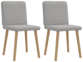 Cadeiras de jantar 2 pcs tecido cinza nuvem