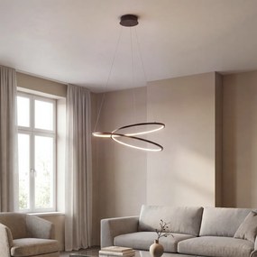 Candeeiro Pendente Design Bronze 72 cm com LED dimmer 3 níveis - Rowan