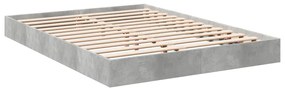 Estrutura de cama 120x190 cm derivados de madeira cinza cimento