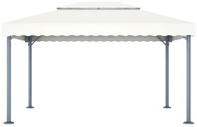 Gazebo 400x300 cm alumínio creme