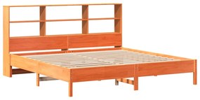 Cama com estante sem colchão 200x200 cm pinho maciço
