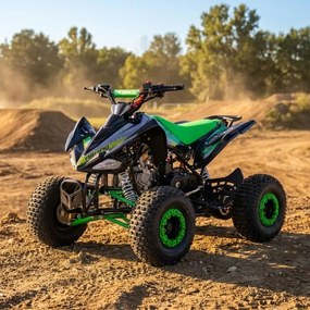 Mini moto 4 gasolina para crianças de 110 cc, automática, 4 tempos, com marcha-atrás e limitador de velocidade Dorado A110 R7 Verde