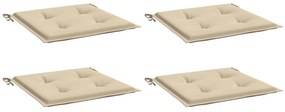 Almofadões p/ cadeiras jardim 4pcs 40x40x4 cm oxford bege