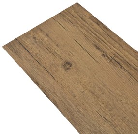Tábuas soalho PVC não-autoadesivo 5,26m² 2 mm castanho nogueira