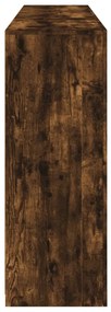 Aparador com luzes LED 162x37x100 cm carvalho fumado