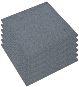 Ladrilhos prot. contra quedas 6 pcs borracha 50x50x3cm cinzento