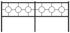 Cabeceira de cama 193 cm metal preto