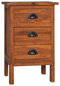vidaXL Mesa de cabeceira 40x35x60 cm madeira de teca maciça