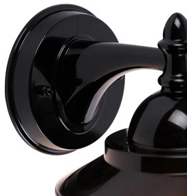 Candeeiro de parede exterior clássico preto IP44 - Oxford Moderno