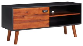vidaXL Móvel de TV 110x35x50 cm madeira de acácia maciça e MDF