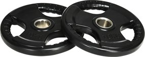 SPORTNOW Anilha, conjunto de 2, 10 kg por anilha, três pegas, revestimento em borracha que protege o piso, metal | Aosom Portugal