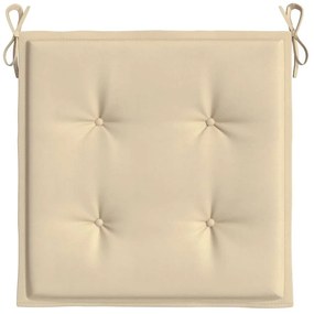 Almofadões p/ cadeiras jardim 4pcs 40x40x4 cm oxford bege