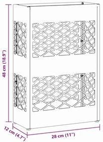 Suporte de Guarda-Sol Treliça Branco 28 x 12 x 41 cm Aço