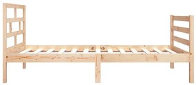Estrutura de cama pequena solteiro 75x190 cm madeira maciça