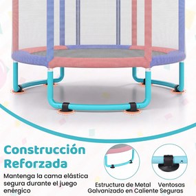 Trampolim Infantil Multifunções, 154 x 154 x 210 cm, Seis Atividades em Um, Azul