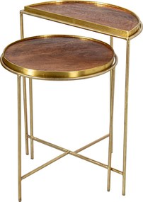 Set 2 mesas apoio 68383 (metal + madeira | 46x58cm | não personalizável)