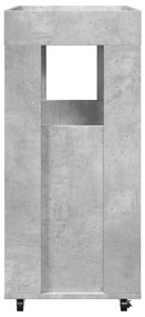 Carrinho de bar 60x39,5x89cm derivados de madeira cinza cimento