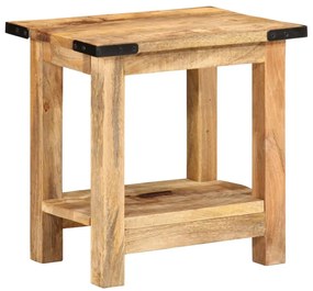 Mesa de apoio 40x30x40 cm madeira de mangueira áspera maciça
