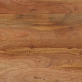 Mesa de jantar madeira de acácia maciça e aço 120x60x76 cm