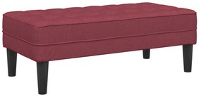 Conjunto de Sofá de 2 Peças com Almofadas em Tecido Bordô