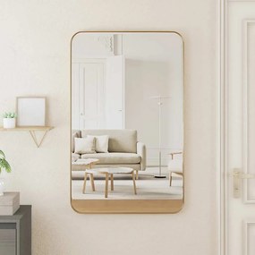 vidaXL Espelho de parede 50x80 cm retangular dourado