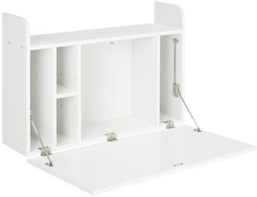 HOMCOM Mesa Suspensa Mesa de Computador e Mesa Dobrável com Armazenamento 77x20x51 cm | Aosom Portugal