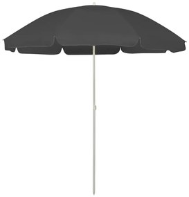 vidaXL Guarda-sol de praia 240 cm antracite