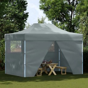 48897 vidaXL Tenda dobrável profissional festas 4 paredes 3x4m aço antracite