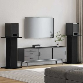 vidaXL Suportes para Caixas de Som 2 pcs Carvalho Preto