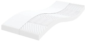 Sofá-cama c/ gavetão e colchões 100x200cm tecido cinzento-claro