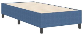 Cama Box VidaXL Azul Solteiro em Tecido de Corduroy