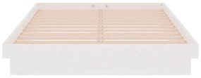 Estrutura cama pequena casal 120x190 cm pinho maciço branco