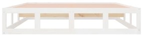 Estrutura de cama 160x200 cm madeira maciça branco