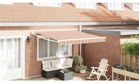 Toldo Retrátil Automático Listrado Multicolorido 350x250 cm