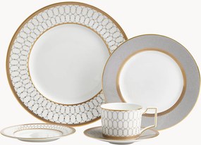 Conjunto de loiça em Fine Bone China Renaissance, conjunto de 5