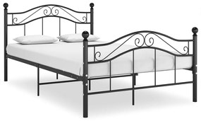 vidaXL Estrutura de cama 120x200 cm metal preto