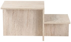 Mesa de Centro "Harmony" – Travertine, 90x45x40 cm, Design Rústico Mod