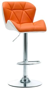 vidaXL Banco de bar Laranja 44 x 48 x 105.5 cm Couro sintético