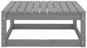 8 pcs conjunto lounge de jardim pinho maciço cinzento
