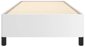 Estrutura de cama 90x190 cm couro artificial branco